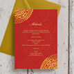 Red & Gold Mandala Mehndi / Baraat Card additional 3