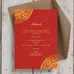 Red & Gold Mandala Mehndi / Baraat Card additional 4