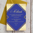 Royal Blue & Gold Mehndi / Baraat Card additional 2