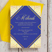 Royal Blue & Gold Mehndi / Baraat Card additional 3