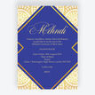 Royal Blue & Gold Mehndi / Baraat Card additional 1