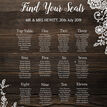 Rustic Wood & Lace Wedding Seating Plan additional 4