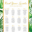 Tropical Leaves Wedding Seating Plan additional 3