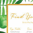 Tropical Leaves Wedding Seating Plan additional 4
