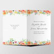 Coral Blush Flowers Wedding Order of Service Booklet additional 2