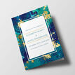 Teal & Gold Ink Wedding Order of Service Booklet additional 1