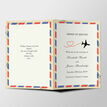 Vintage Airmail Wedding Order of Service Booklet additional 2