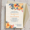 Autumn Orange Floral Wedding Invitation additional 4