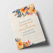 Autumn Orange Floral Wedding Order of Service Booklet additional 1