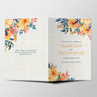 Autumn Orange Floral Wedding Order of Service Booklet additional 2