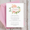 Blush Pink Flowers Evening Reception Invitation additional 5