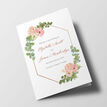 Blush Pink Flowers Wedding Order of Service Booklet additional 1