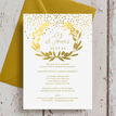 Golden Olive Wreath Wedding Invitation additional 2