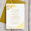 Golden Olive Wreath Evening Reception Invitation additional 2