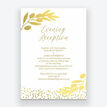 Golden Olive Wreath Evening Reception Invitation additional 1