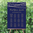 Navy & Gold Fairy Lights Wedding Seating Plan additional 1