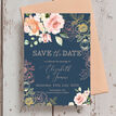 Navy, Blush & Rose Gold Floral Wedding Save the Date additional 3
