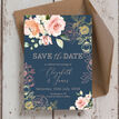 Navy, Blush & Rose Gold Floral Wedding Save the Date additional 2