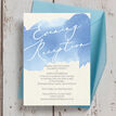 Pastel Blue Watercolour Evening Reception Invitation additional 3