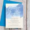 Pastel Blue Watercolour Evening Reception Invitation additional 4