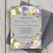 Pastel Lilac Flowers Wedding Invitation additional 3
