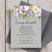Pastel Lilac Flowers Evening Reception Invitation additional 2