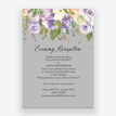 Pastel Lilac Flowers Evening Reception Invitation additional 1