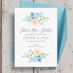 Peach & Blue Floral Wedding Save the Date additional 2