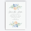 Peach & Blue Floral Wedding Save the Date additional 1