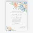 Peach & Blue Floral Wedding Invitation additional 1