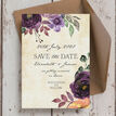 Purple Floral Wedding Save the Date additional 2