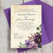 Purple Floral Wedding Invitation additional 4