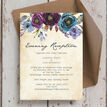Purple Floral Evening Reception Invitation additional 2