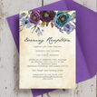 Purple Floral Evening Reception Invitation additional 4