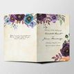 Purple Floral Wedding Order of Service Booklet additional 2