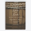 Rustic Barrel & Fairy Lights Wedding Save the Date additional 1