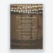 Rustic Barrel & Fairy Lights Evening Reception Invitation additional 1