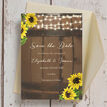 Rustic Barrel & Sunflowers Wedding Save the Date additional 3