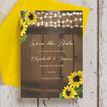 Rustic Barrel & Sunflowers Wedding Save the Date additional 4