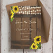 Rustic Barrel & Sunflowers Wedding Save the Date additional 2