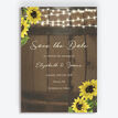 Rustic Barrel & Sunflowers Wedding Save the Date additional 1