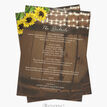 Rustic Barrel & Sunflowers Wedding Invitation additional 2