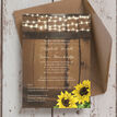 Rustic Barrel & Sunflowers Wedding Invitation additional 3