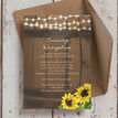 Rustic Barrel & Sunflowers Evening Reception Invitation additional 2