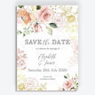 White, Blush & Rose Gold Floral Wedding Save the Date additional 1