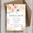 White, Blush & Rose Gold Floral Wedding Save the Date additional 2