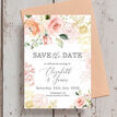 White, Blush & Rose Gold Floral Wedding Save the Date additional 3