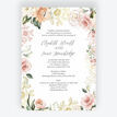 White, Blush & Rose Gold Floral Wedding Invitation additional 1