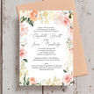 White, Blush & Rose Gold Floral Wedding Invitation additional 4