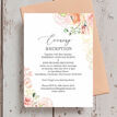 White, Blush & Rose Gold Floral Evening Reception Invitation additional 2